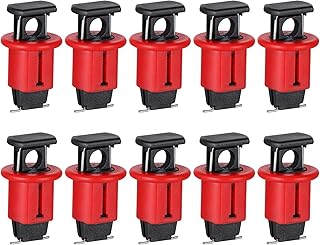 ALLOMN Lot de 10 Disjoncteurs Miniatures de Verrouillage de Sécurité électrique pour Isolation électrique Rouge Verrouillage de Disjoncteur Miniature de Verrouillage de Sécurité électrique