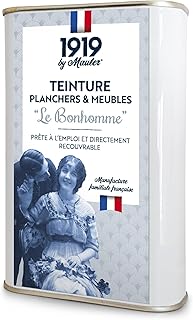 1919 BY MAULER - Teinture bois, meuble & parquet Le Bonhomme - Chêne Moyen - 0,5L - Protège contre les taches grâce à un fond dur intégré