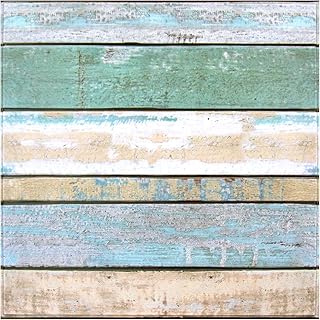 Panneaux Muraux 3D Adhesif Bois, Bloc de Couleur, 10 Pièces, 30x30 cm, Fausse Bois Murale PVC, 3D Autocollants Muraux, imperméable