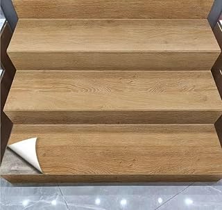 Autocollants pour escaliers, autocollants auto-adhésifs pour escaliers en faux bois, marches rénovées