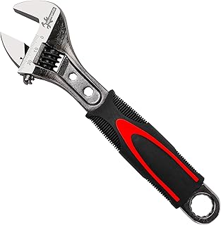 Navegando 8-Inch Cle à Molette, Compact 200mm Clé à Molette, Non-Slip Cle Plate Grip for Plumbing, Automotive, DIY | High-Carbon Steel Cle a Pipe Tool