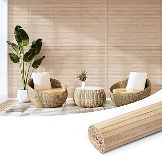 Art3d Panneau mural en bambou naturel pour décoration murale intérieure, panneau renouvelable pour mur, plafond, meubles, armoire, bureau, 30 x 244 cm, carbonisé