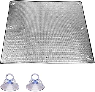 Film Isolant Thermique Aluminium, Film Fenêtre Réfléchissant, 30 40 50 60 70 80 90 100 110 120 130 140 150 160 cm L Anti Froid et Chaleur, Personnalisable, avec Ventouses(30x60cm)