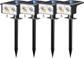 Éclairage extérieur : illuminez votre jardin avec style et sécurité btfarm Lot de 4 Lampe Solaire Exterieur Detecteur