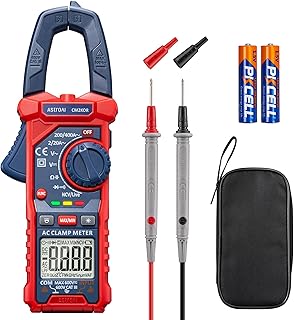 AstroAI Pince Ampèremétrique Numérique TRMS 2000 points NCV, Multimetre Automatique, Voltmètre, Amperemetre, Testeur de Tension AC/DC, Courant AC, Résistance, Continuité, Capacité, Diode