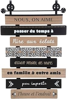 Les tendances déco pour un salon chaleureux et accueillant en 2024 Atmosphera - Décoration Murale Message Jim - 48 x